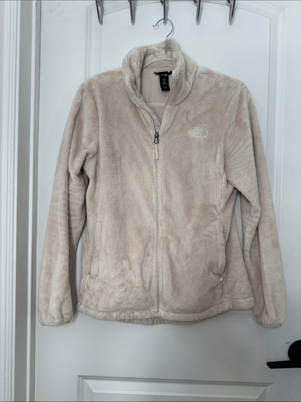 The North Face Women's Plush Teddy Full-Zip Jacket in Light Beige